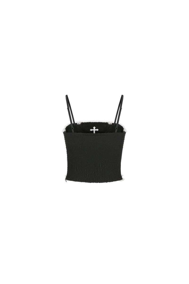 0 6 cross lace bustier