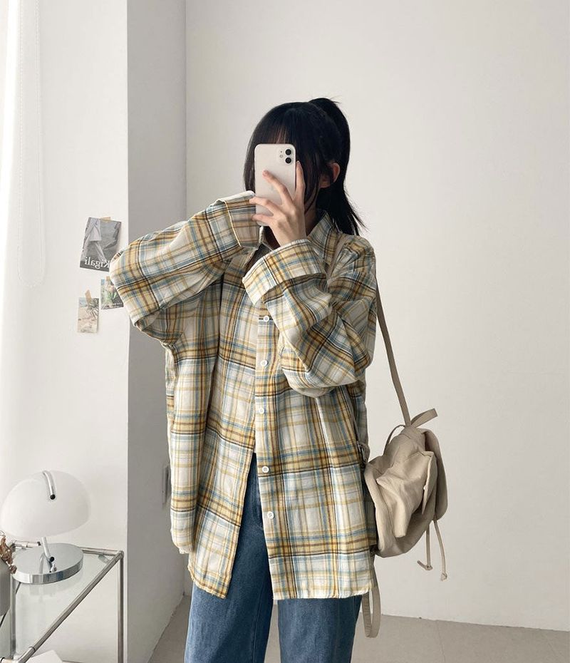 Lue Loose Fit Checkered Shirt