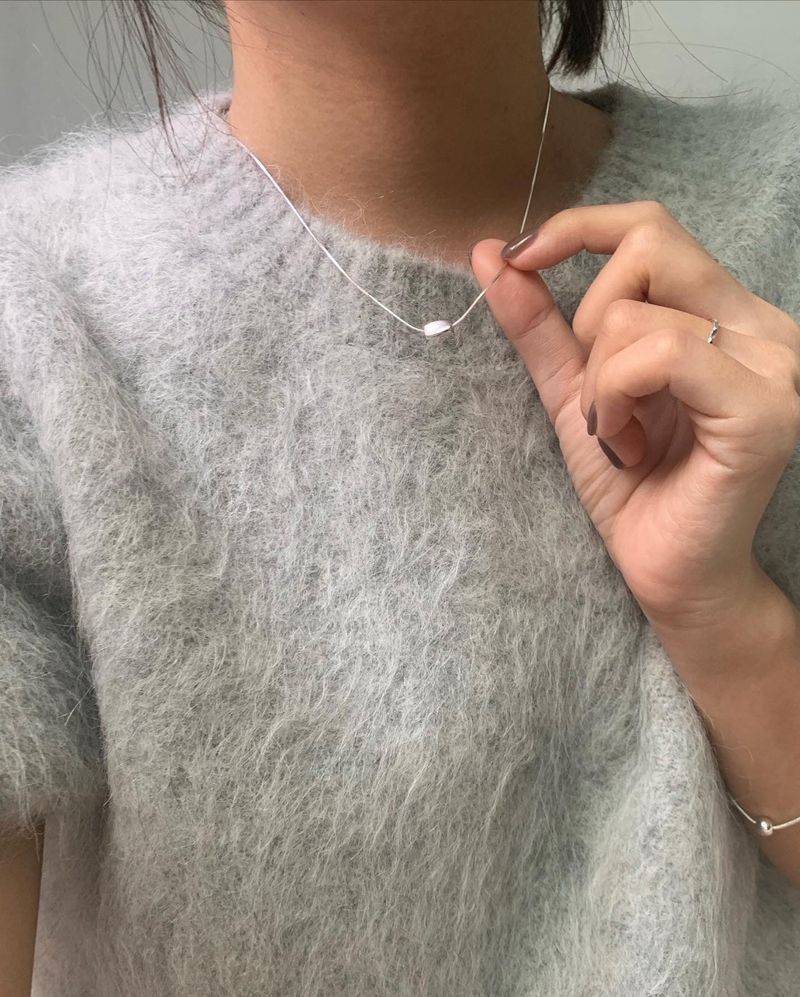  (silver925) シルキービーンネックレス *silver