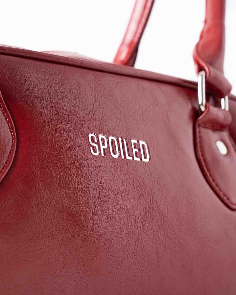 スポイルドロングトップ – ハンドルボックスバッグ | レッド