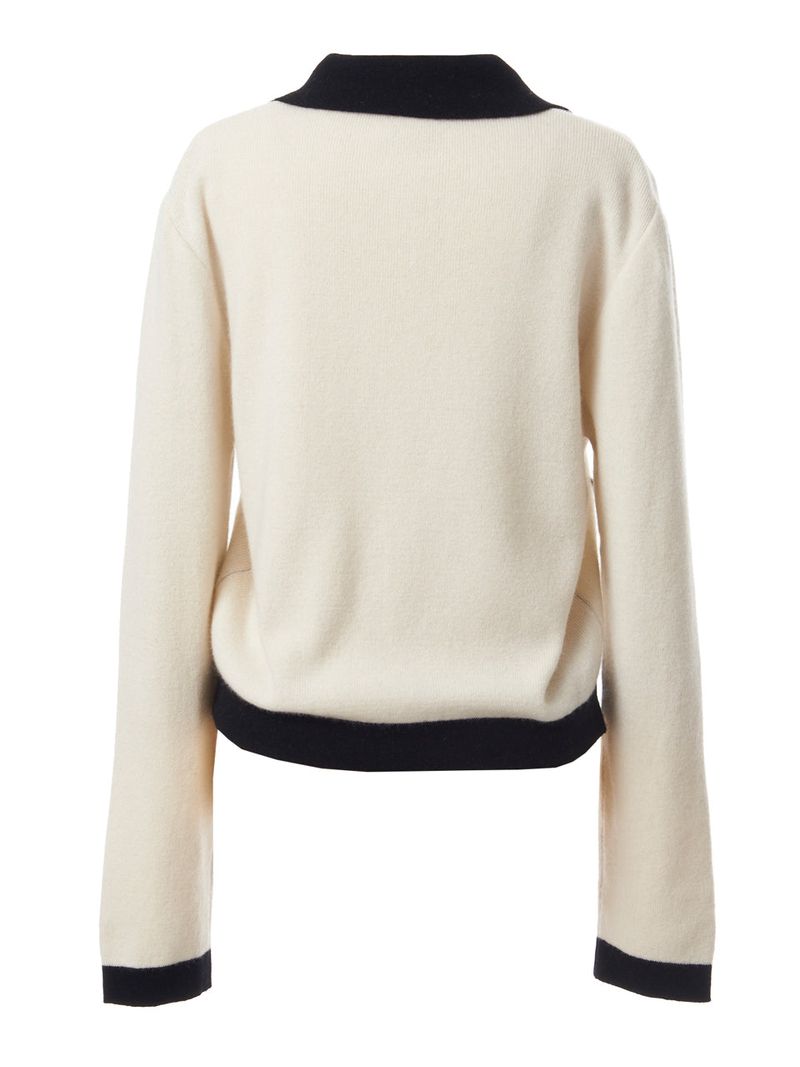 FLAT COLLAR KNIT CARDIGAN_IVORY
