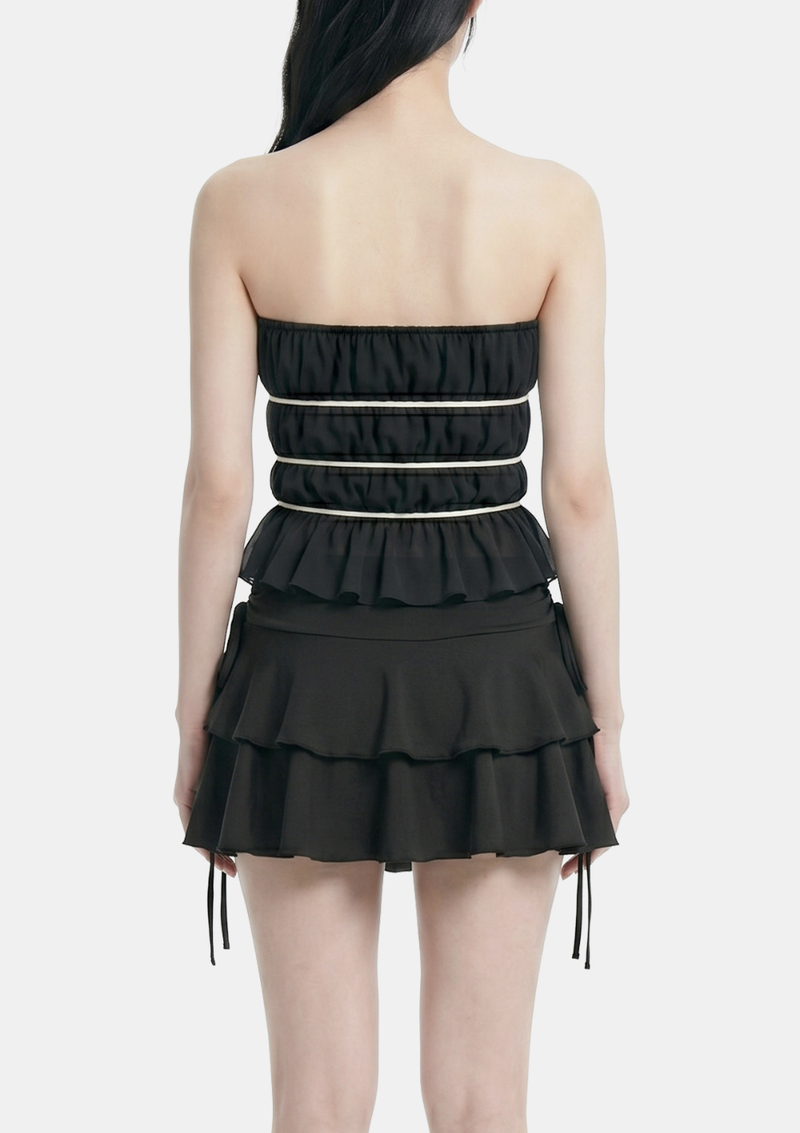 Riva Ribbon Frill Top