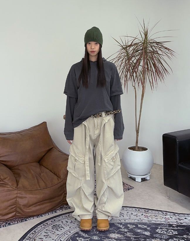 Lual Layered Pig Hoodie