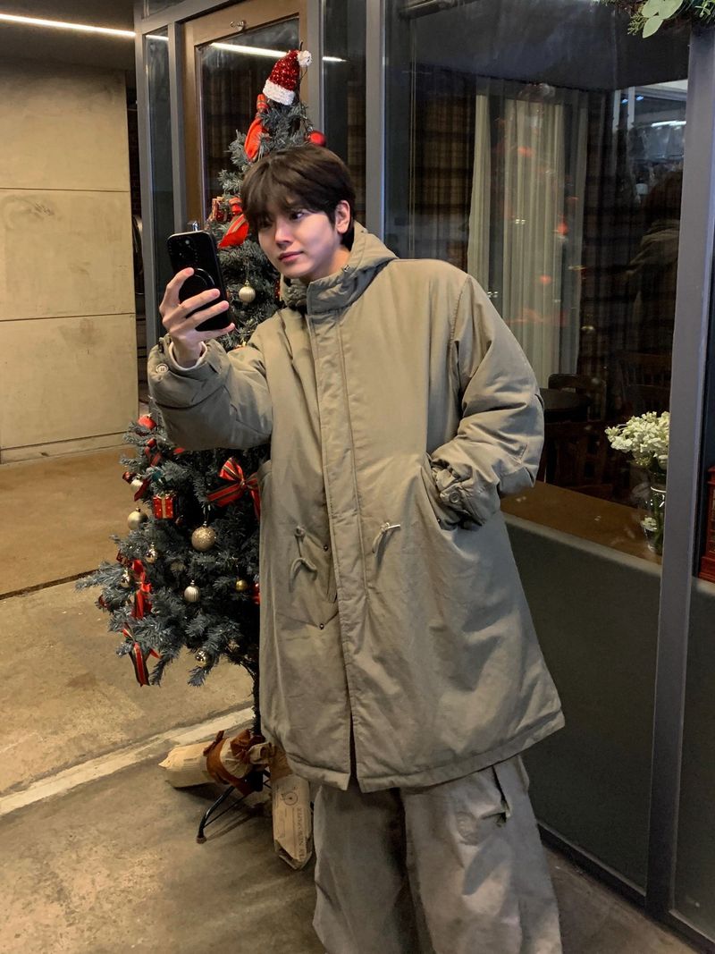 Shima Long Hooded Fishtail Padded Parka