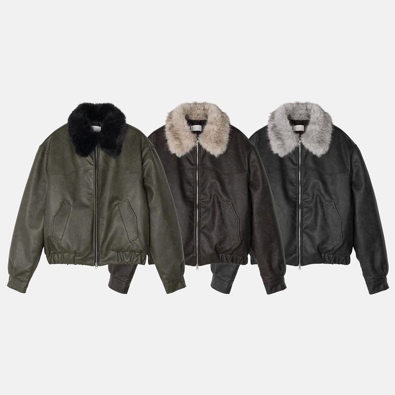 Dept Fur Leather Jacket (3color)