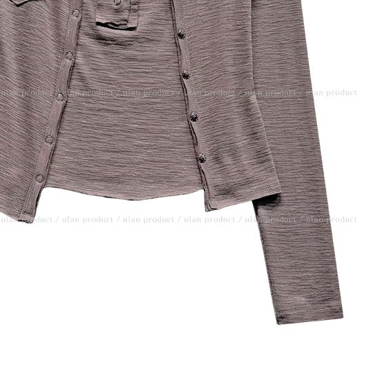 Ropi Pocket Cutting Sleeveless Cardigan Set