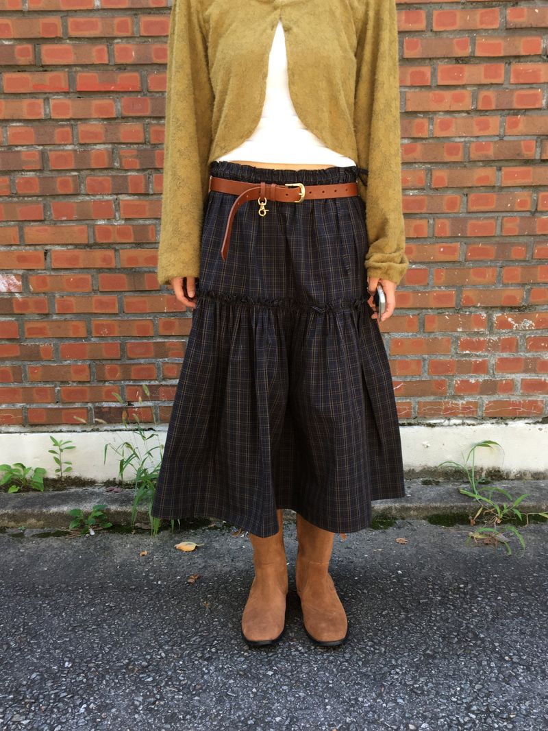 Routine Check Skirt (2color)