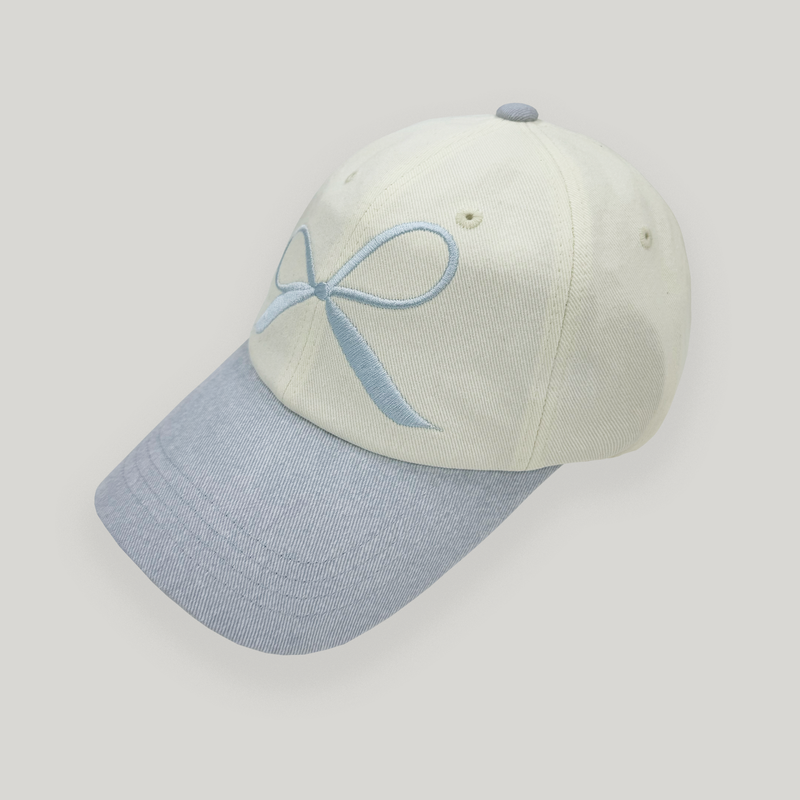 Sky Blue/Cream Pigment Ribbon Cap