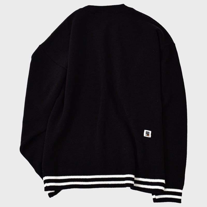SMILING EYES KNIT SWEATER (BLACK)
