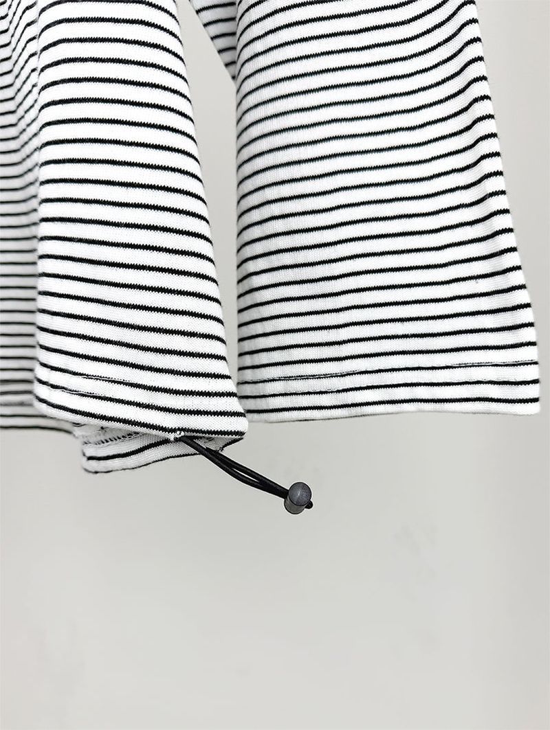 STRIPE STRING HOOD (2C)