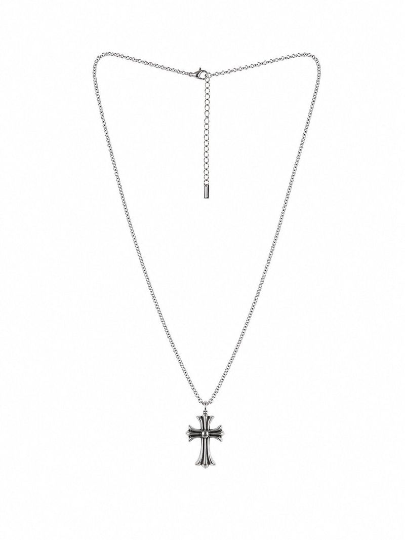 LMN Anderson reversible cross necklace (silver)