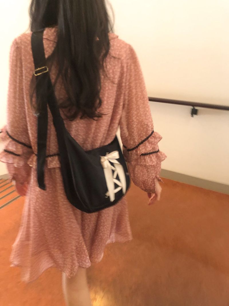 Daily ribbon hobo bag_black