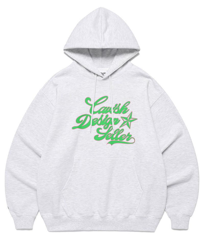 cavish（カビシ）の「BASEBALL TEAM HOODIE  LIGHT GREY(CV2EFUM405A)（Tops）」