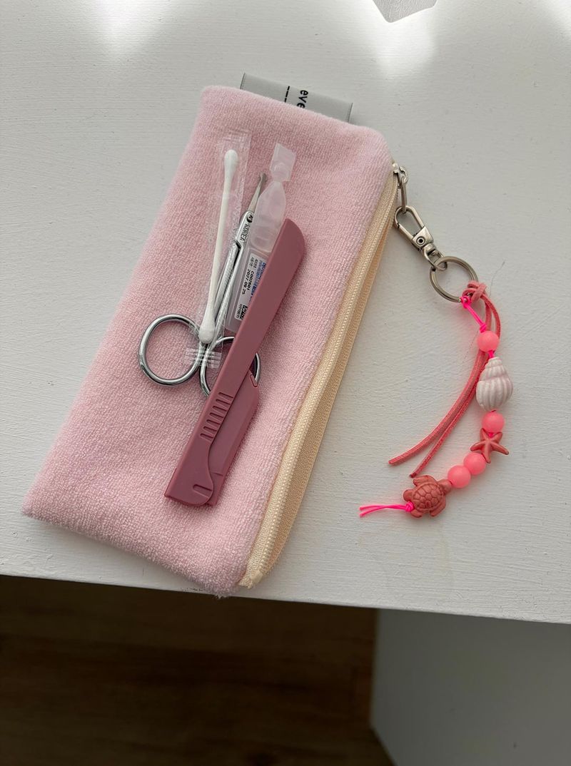 Terry tool pouch - pink