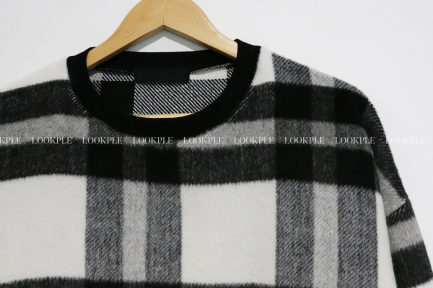  Ninewood Wool Check Sweatshirt