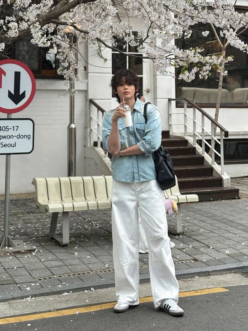 [1+1] LMN All Day Paneled Wide Denim Pants (7 colors)