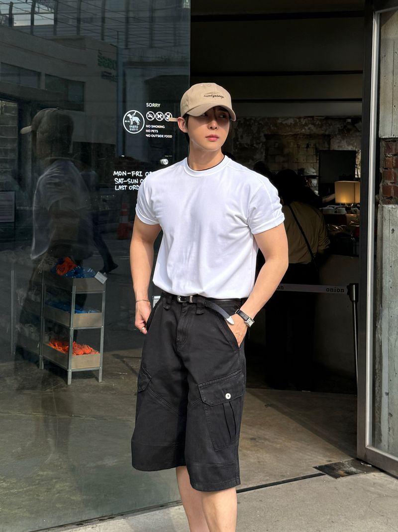 Lard dying bermuda cargo pants