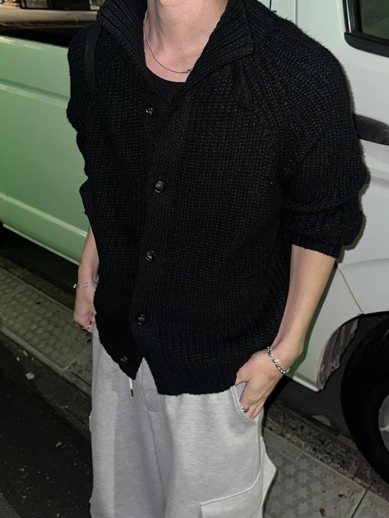 Modern High-Neck Belted Cardigan