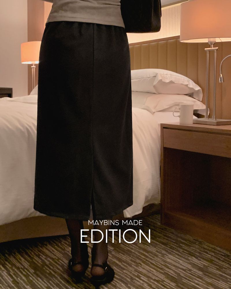 Checky long skirt