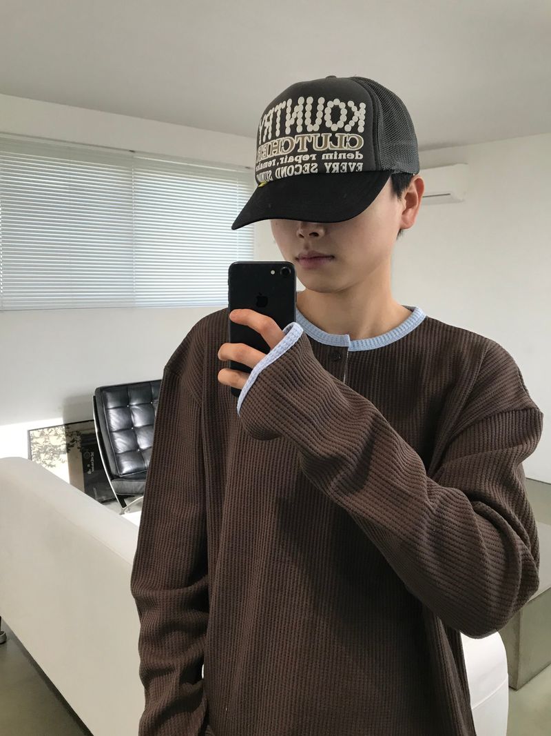 Layered Warmer Waffle T-Shirt (4c)