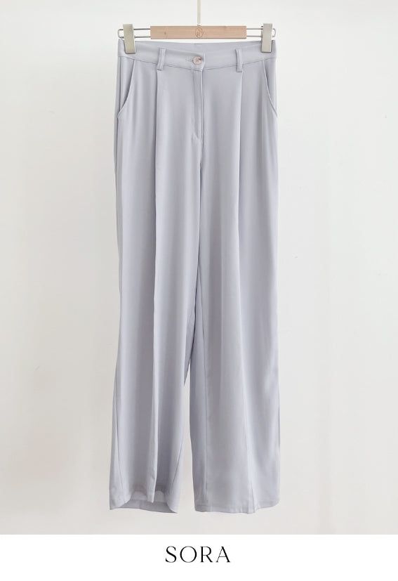 Light Cool Pintuck Wide Slacks