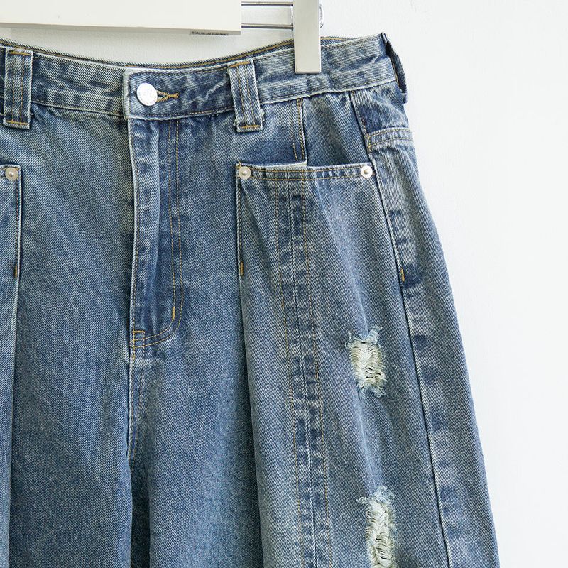 Frey Fold Denim Pants