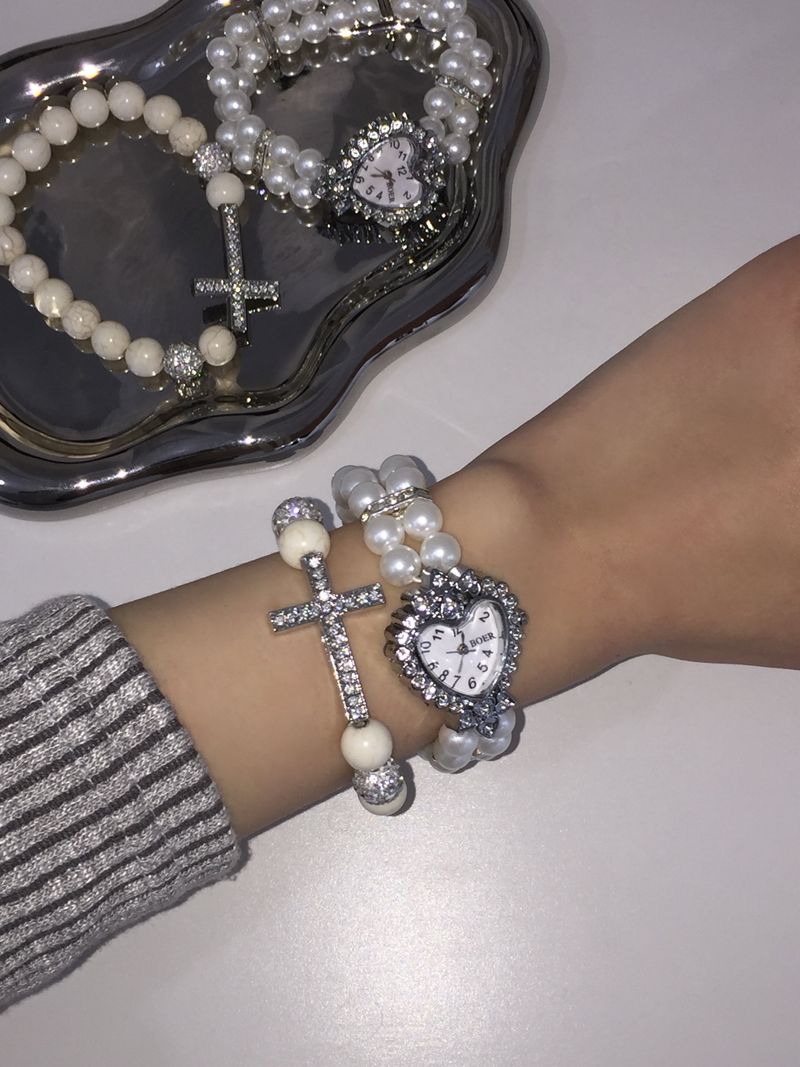 Crystal Cross Beads Bracelet