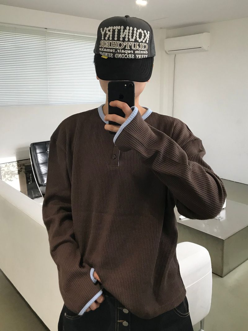 Layered Warmer Waffle T-Shirt (4c)