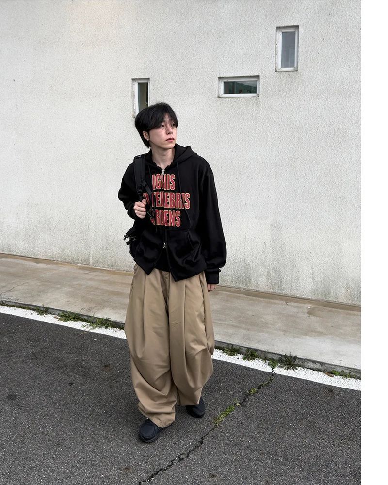 Luve Cotton Curved Wide Pants