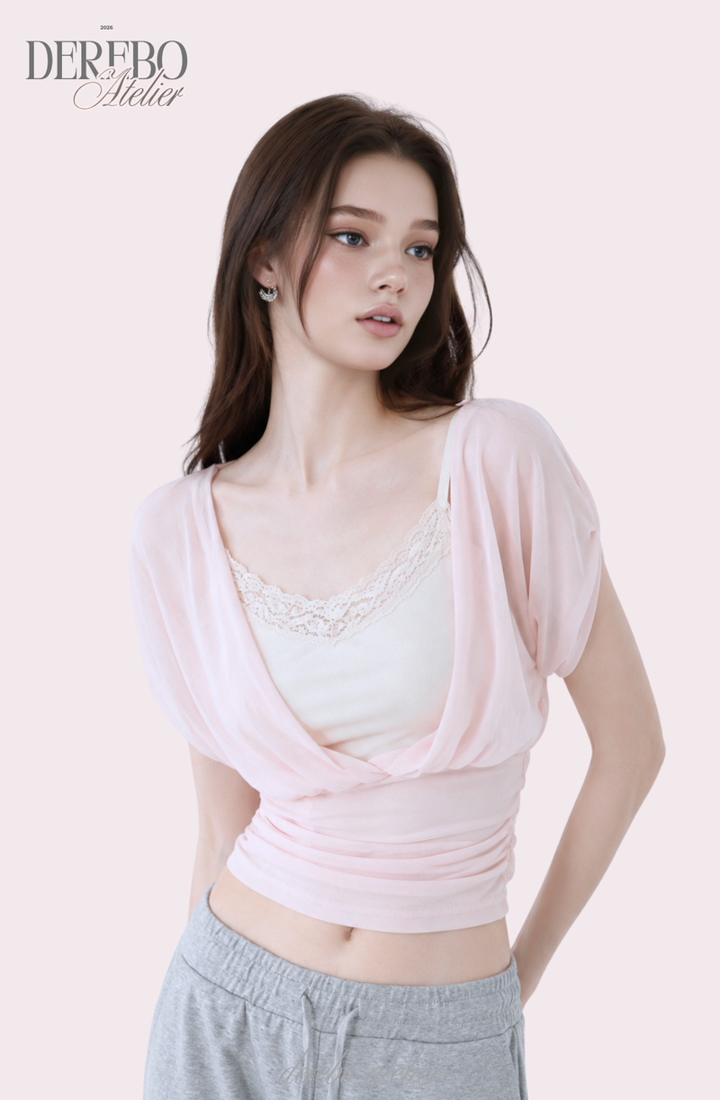 Baby Bloom Chiffon Shirring Top