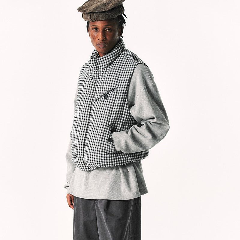 CHECKERED DOWN VEST