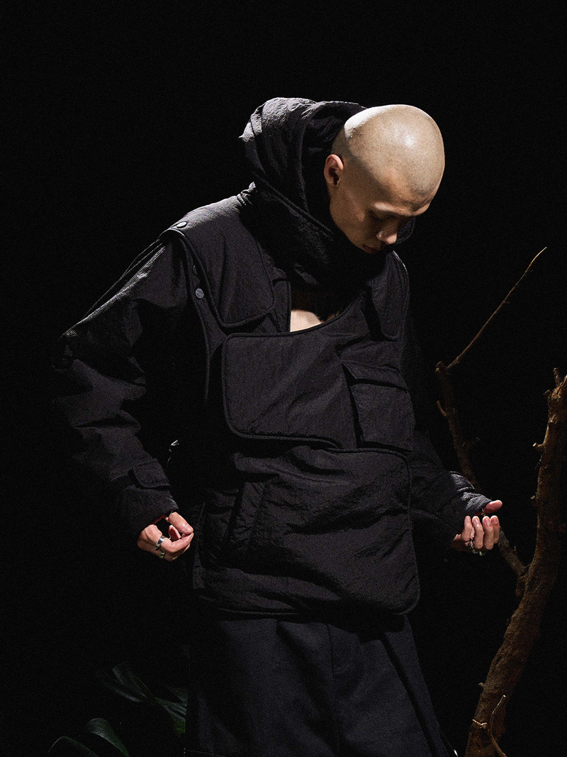 RELABEL 24AW Chrysalis-Break Five-panel fully removable polymorphic cotton jacket