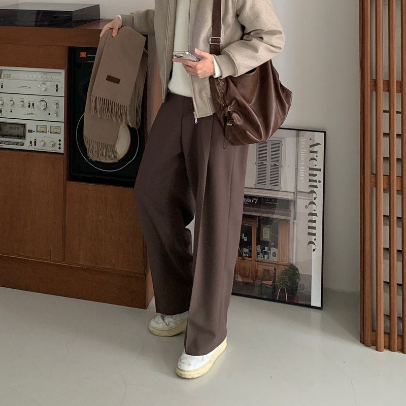 lemenne（ルメンヌ）の「LMN リースディープワンタックバックバンディングウールワイドスラックス (4 colors)（パンツ）」