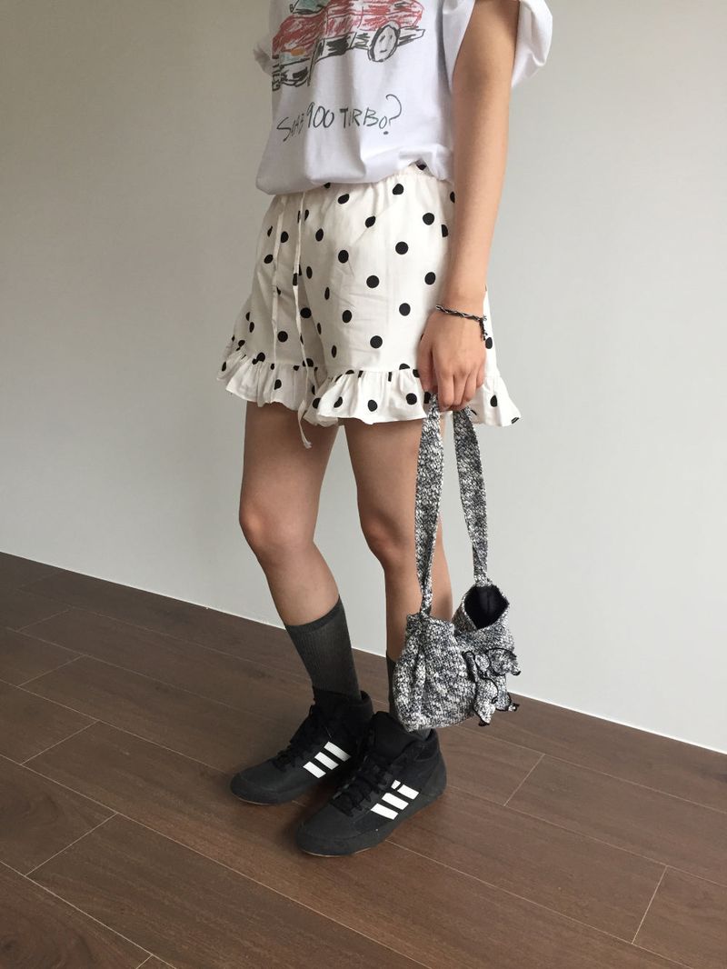 DUGGY（ダギー）の「Pu Dot Frill Shorts  (2color)（Pants）」
