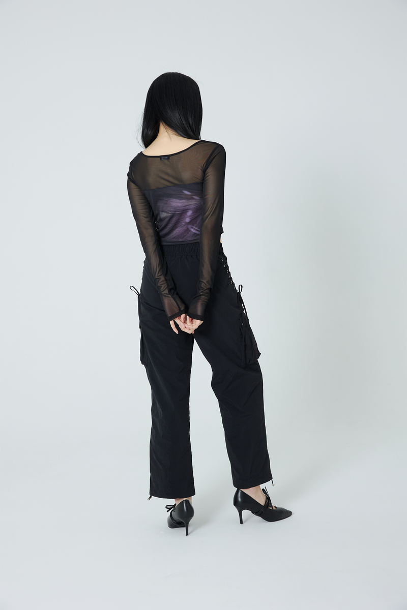 Eyelet pants