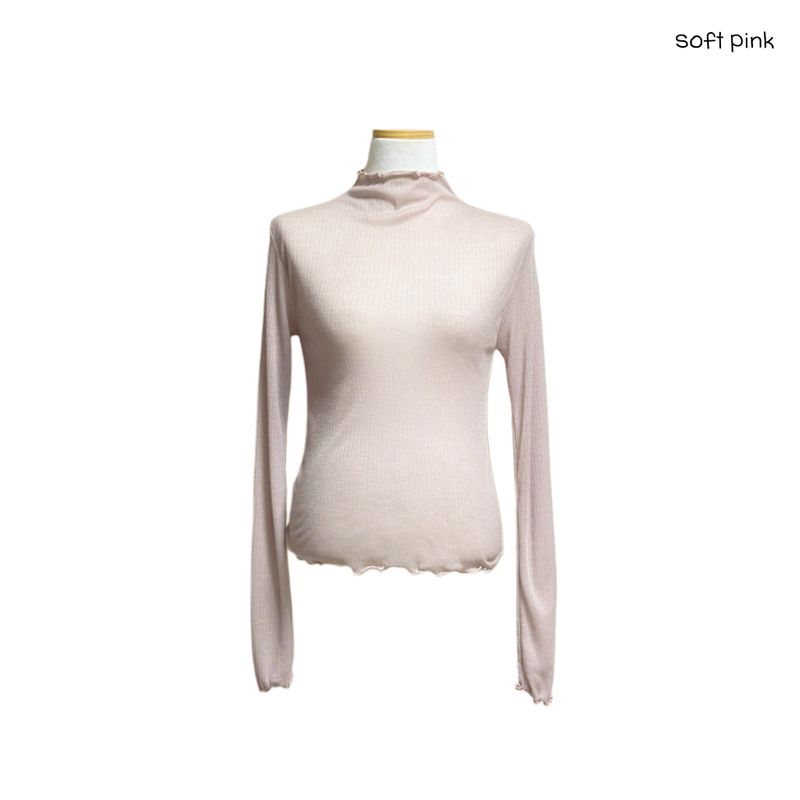 (4color) Soft Wave Half-Neck Tee