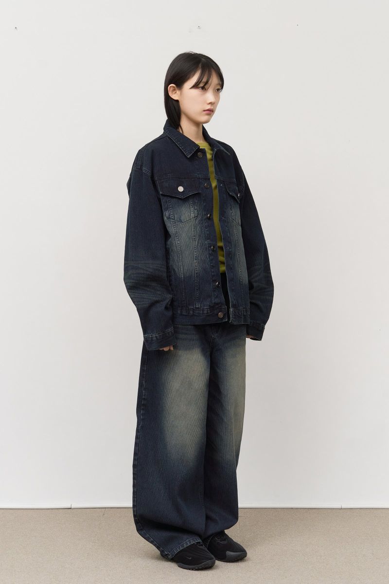 Melton Striped Denim Jacket