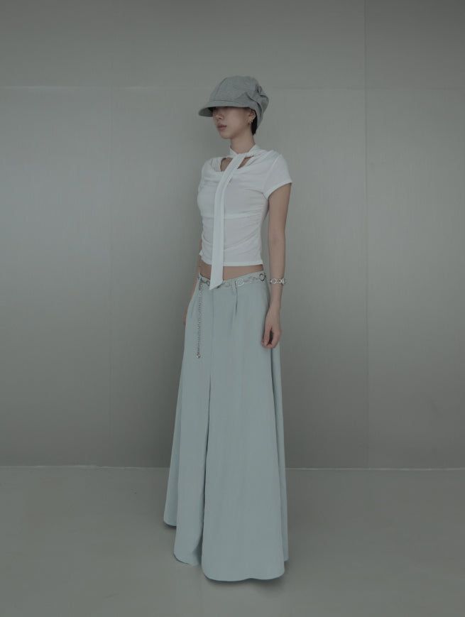 Lumar Inverted Pleated Long Skirt