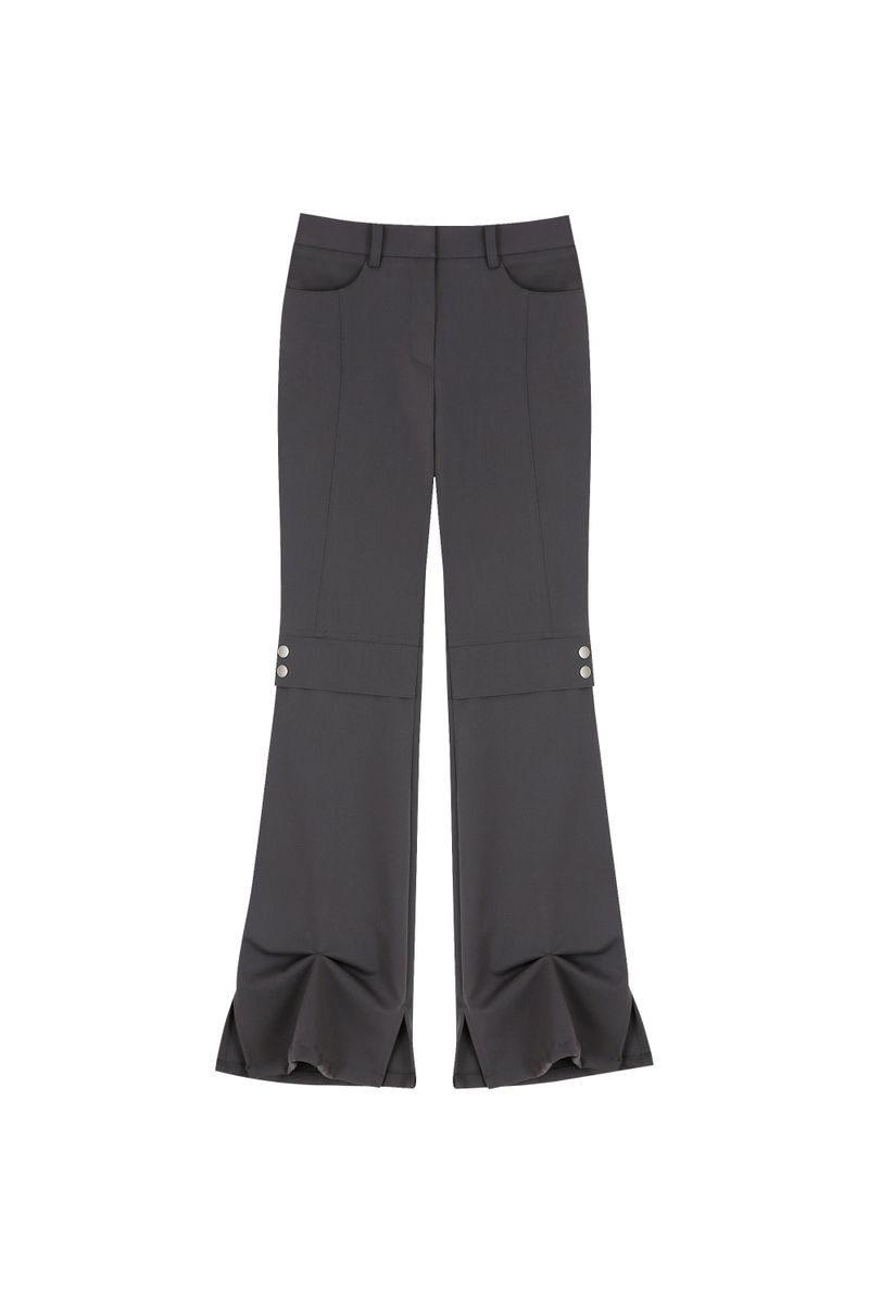 Pinched Slit Pants _ Grey