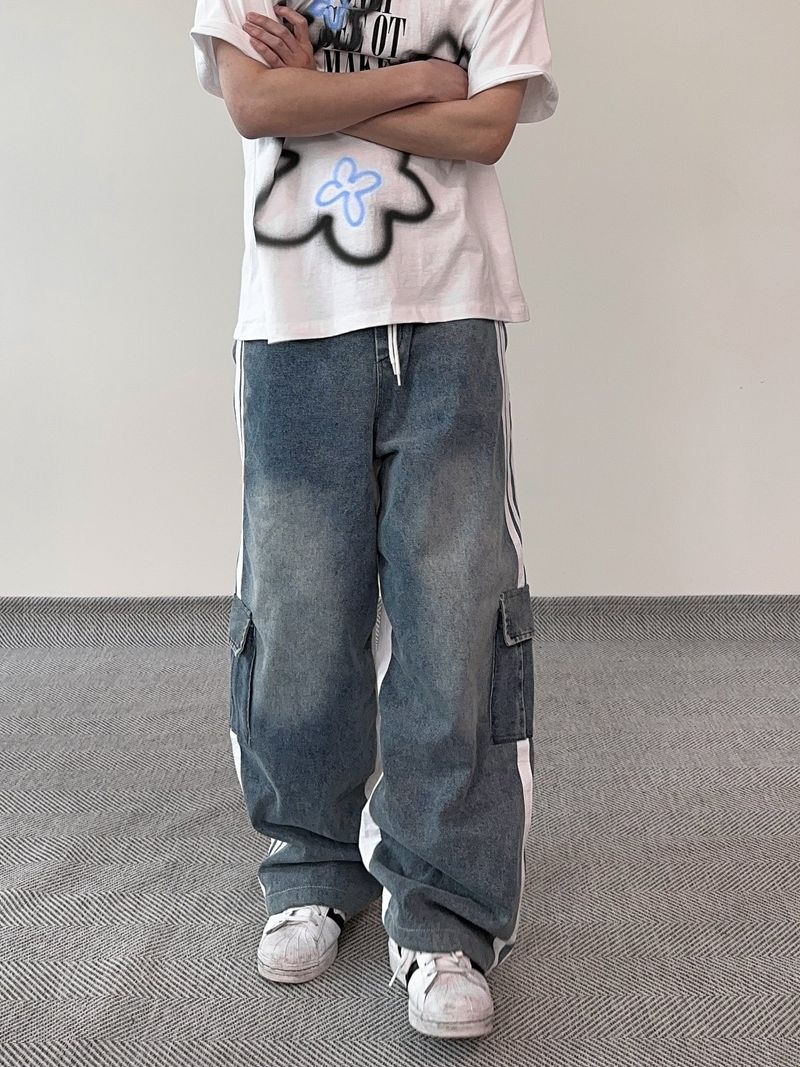 Our Mix Cargo Pants (Denim&Nylon)