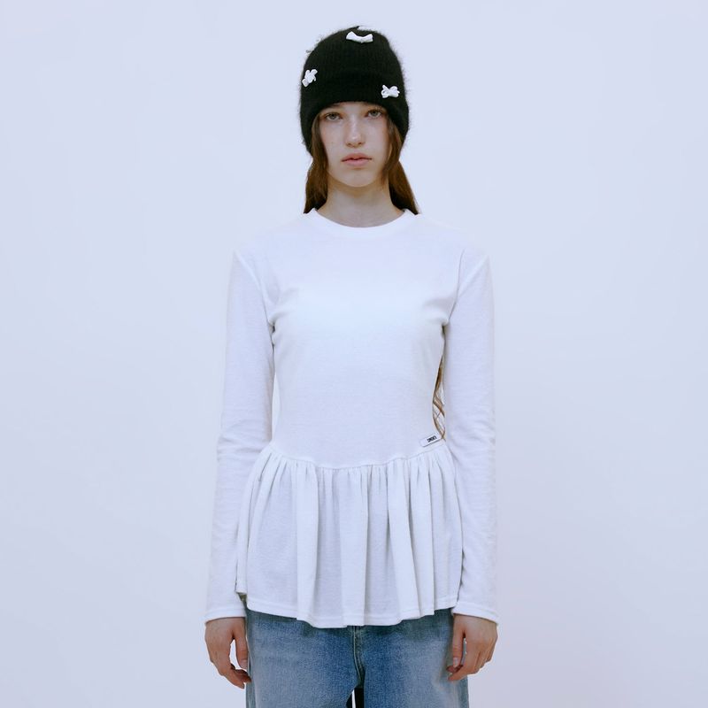 13MONTH(サーティーンマンス)の「Flare Edge Top (WHITE)(Tops)」
