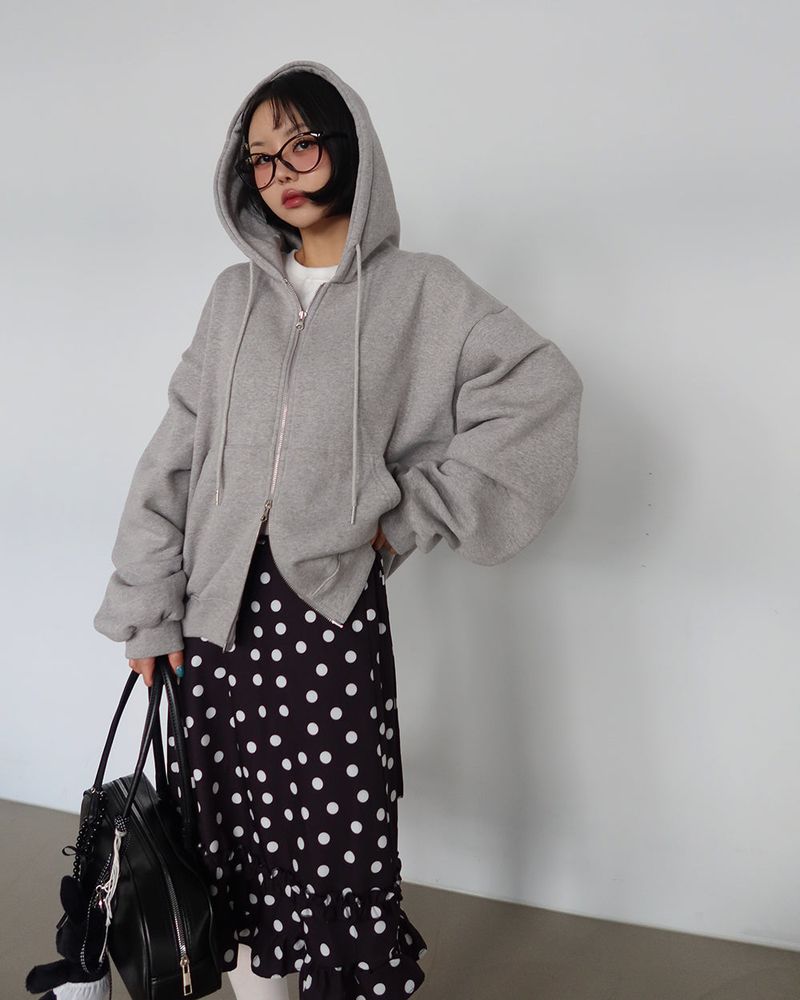 Napping Two-Way Daily Hooded Zip-Up