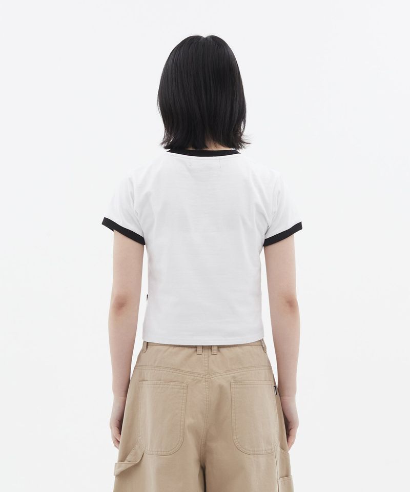 3 Star Horse Patch Crop T-Shirt_White