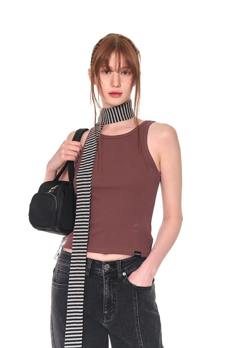 ZIZE SLEEVELESS (BROWN)