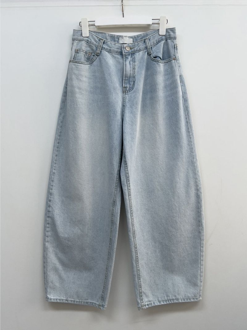 516 Washed Wide Denim Pants