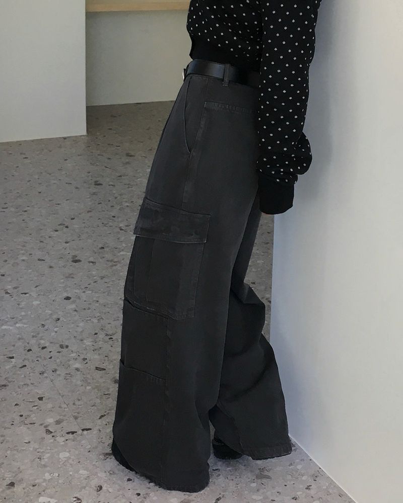 [ORIGINAL] Kinder Pigment Cargo Wide Pants