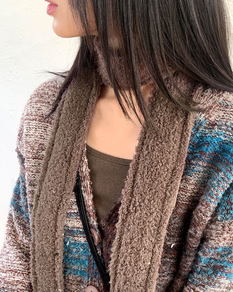 Lendon vintage snow long knit muffler