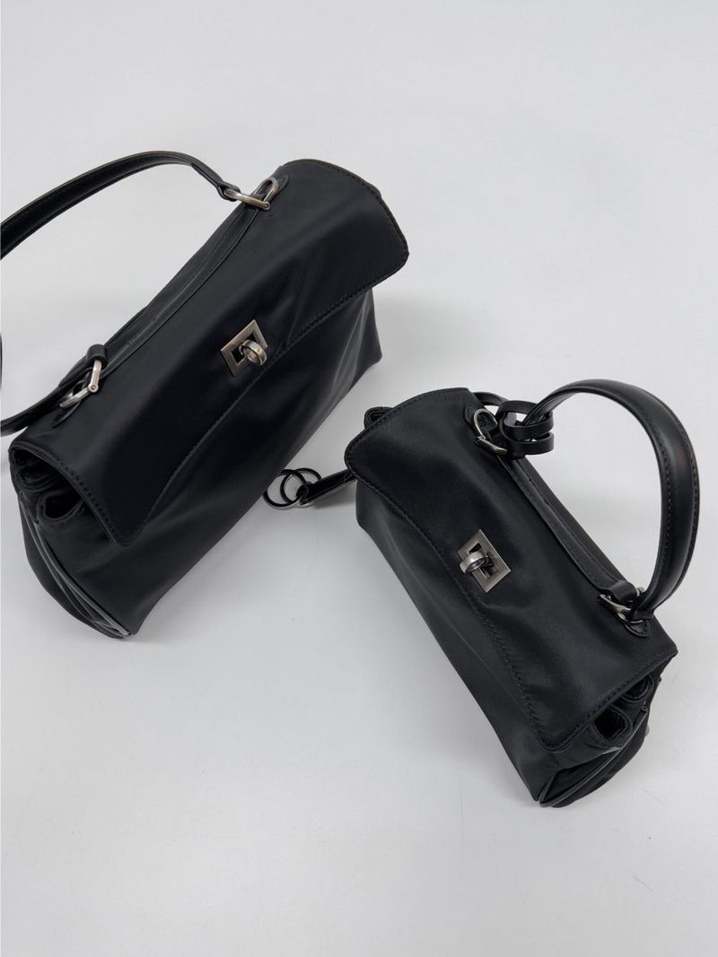 [2way] French Twill Nylon Handbag