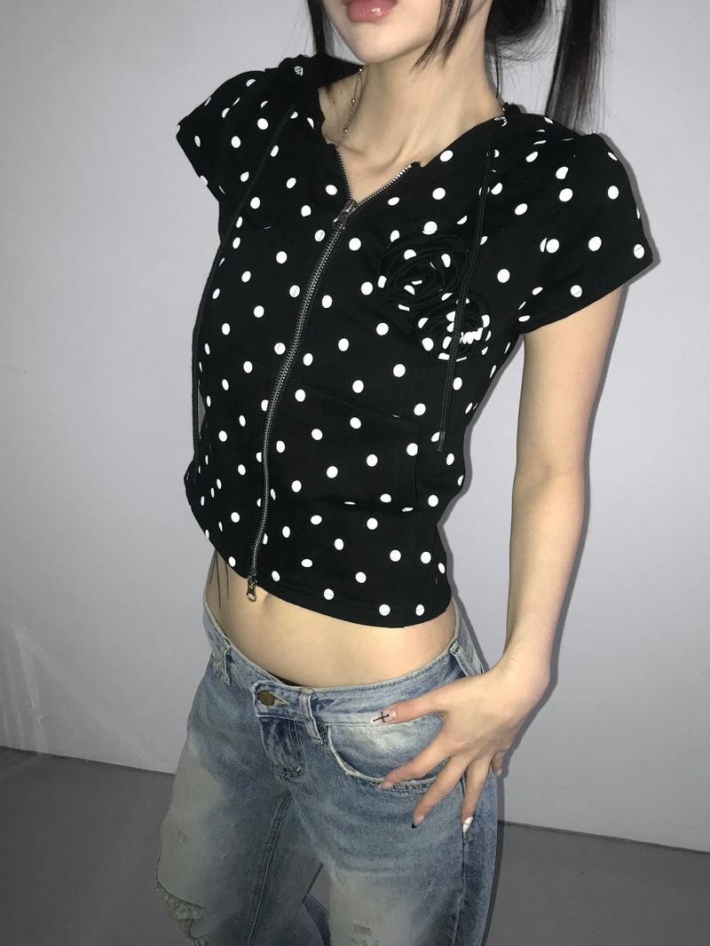 polka dot flower hz(2 color)