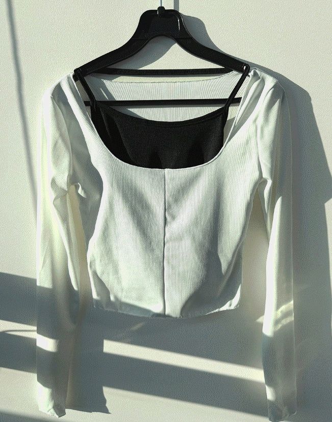 Dual Crop Layered Slim Top